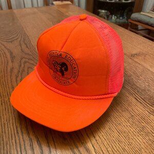 Vintage Idaho Hunter Education Graduate Orange Snapback Trucker Hat Cap